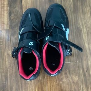 Peloton Black and Red Cycling Shoes
